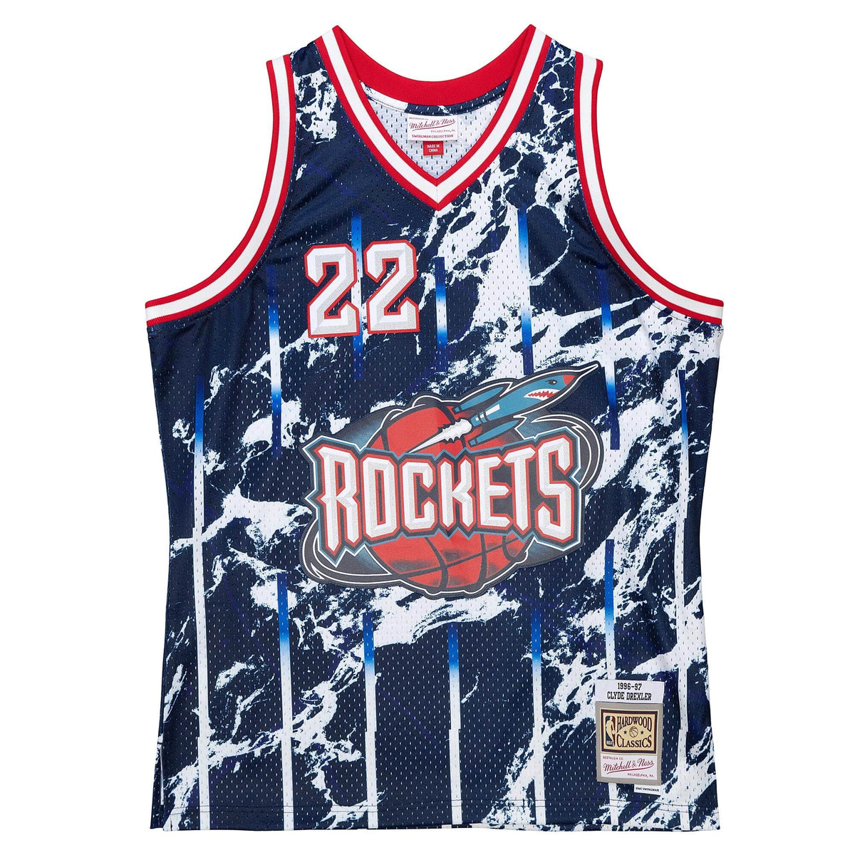 MITCHELL & NESS NBA MARBLE SWINGMAN JERSEY HOUSTON ROCKETS 1996
