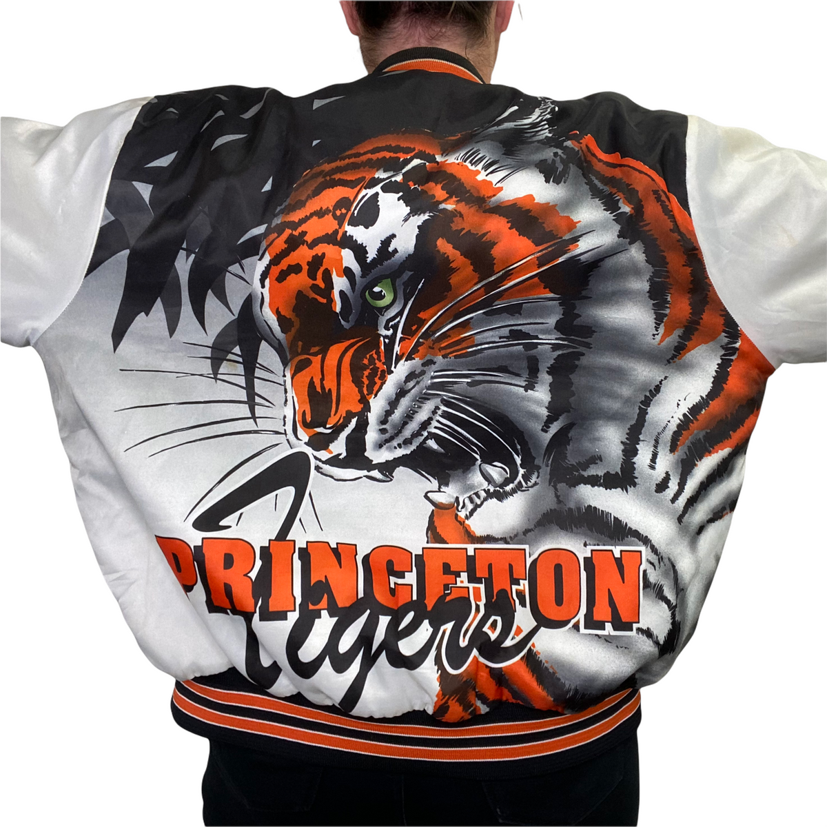 Vintage Cincinnati Bengals Chalk Line Fanimation All Over Print Jacket Mens  L