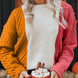 Color Block Textured Drop Shoulder Sweater