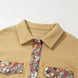 Printed Collared Neck Long Sleeve Jacket
