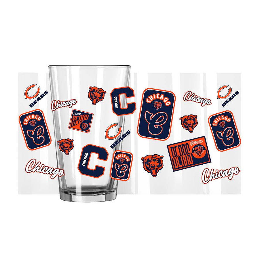 Chicago Bears  Dreamweave Design 16oz Pint Glass