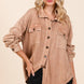 Mittoshop Mineral Wash French Terry Elbow Patch Shacket
