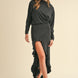 Mable Backless Asymmetric Ruffle Hem Dress