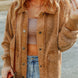 Snap Down Flap Pocket Long Sleeve Shacket