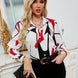 Printed Collared Neck Long Sleeve Shirt