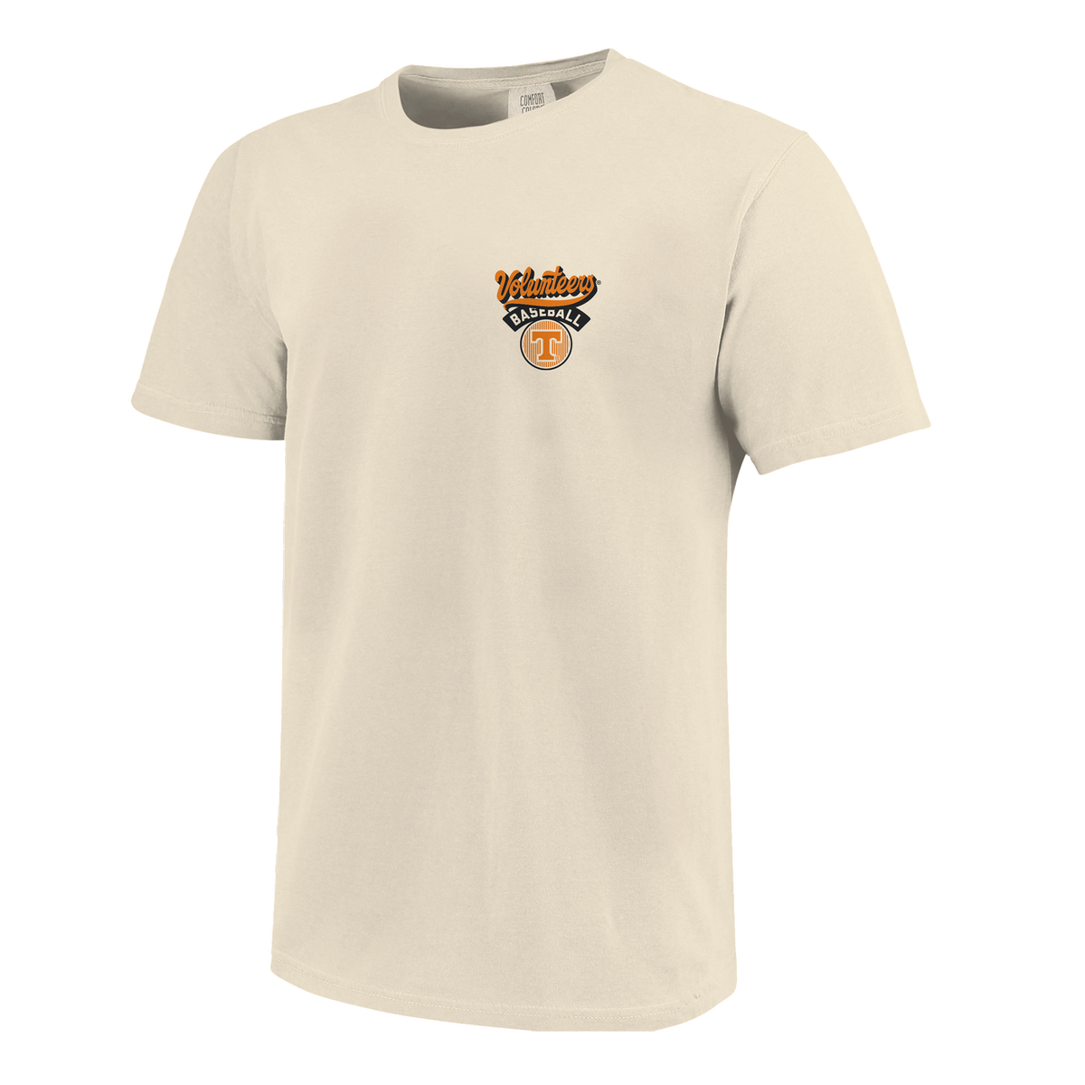 Tennessee Volunteers - NCAA Modern Script Stripes Comfort Color Short Sleeve T-Shirt
