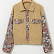 Printed Collared Neck Long Sleeve Jacket