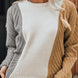 Color Block Textured Drop Shoulder Sweater