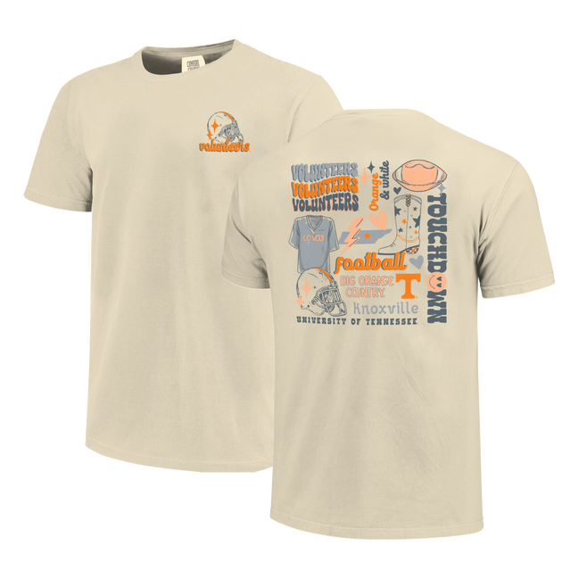 Tennessee Volunteers - NCAA Football Season Comfort Color Short Sleeve T-Shirt