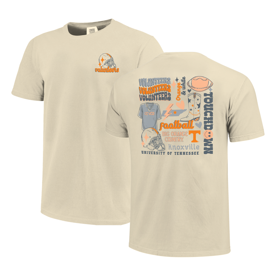 Tennessee Volunteers - NCAA Football Season Comfort Color Short Sleeve T-Shirt