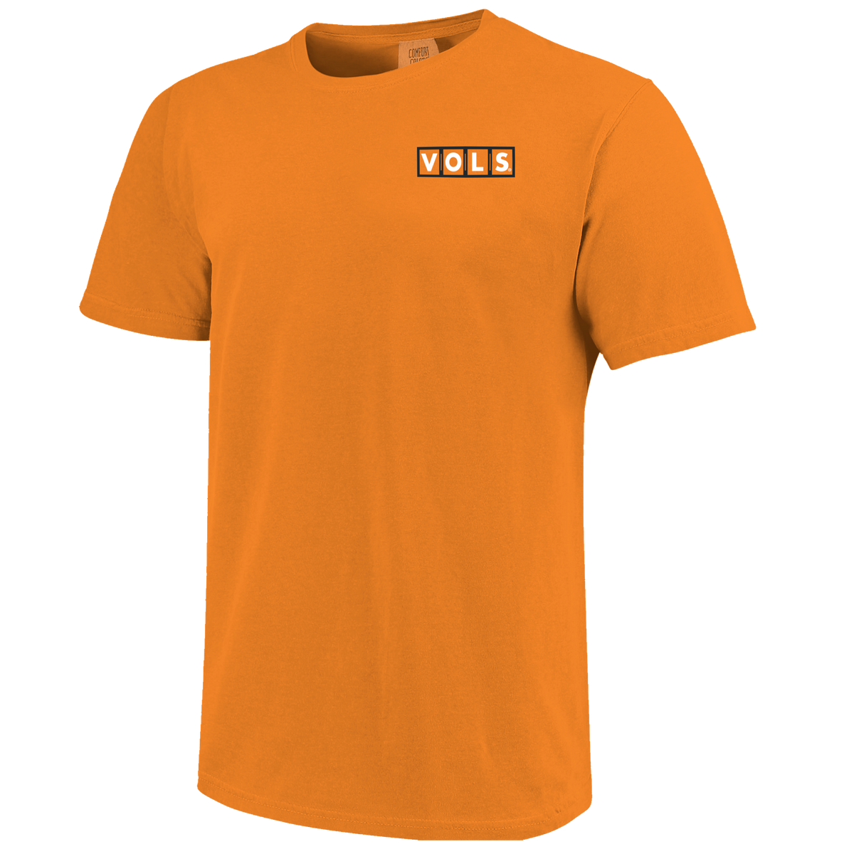 Tennessee Volunteer Hand Sign Lettermarks Bright Orange K Comfort Color Short Sleeve T-Shirt