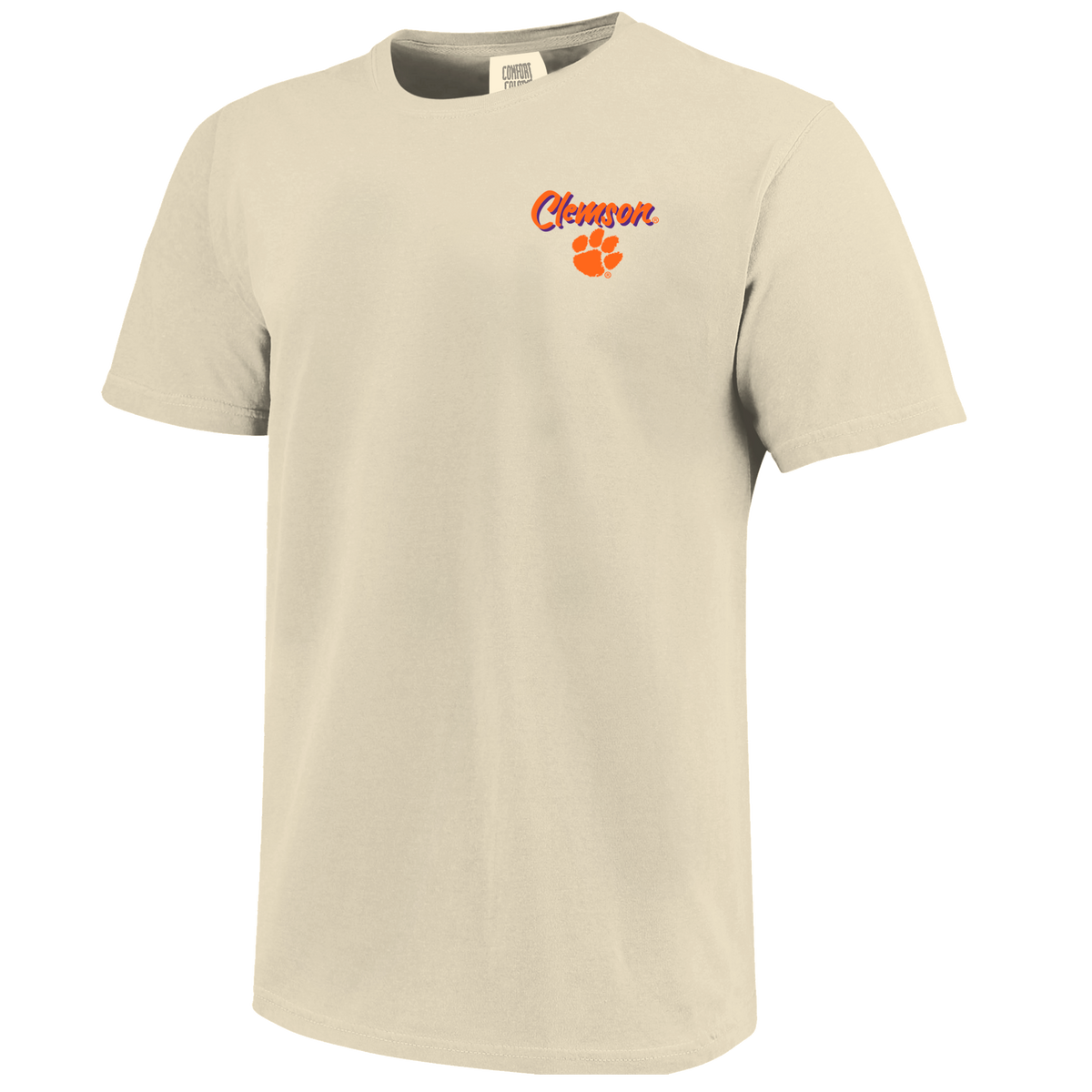Clemson Tigers - NCAA Hand Drawn Campus Stack Comfort Color T-Shirt