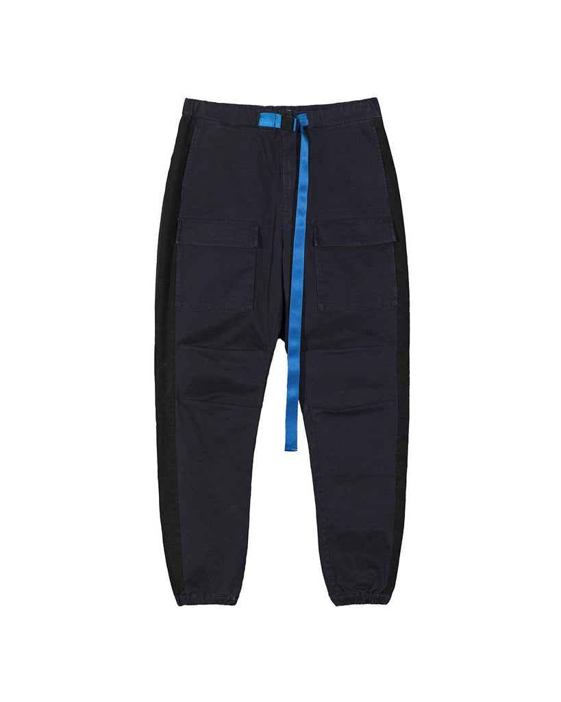 Konus Men's Woven Jogger with Tape in Navy by Shop at Konus