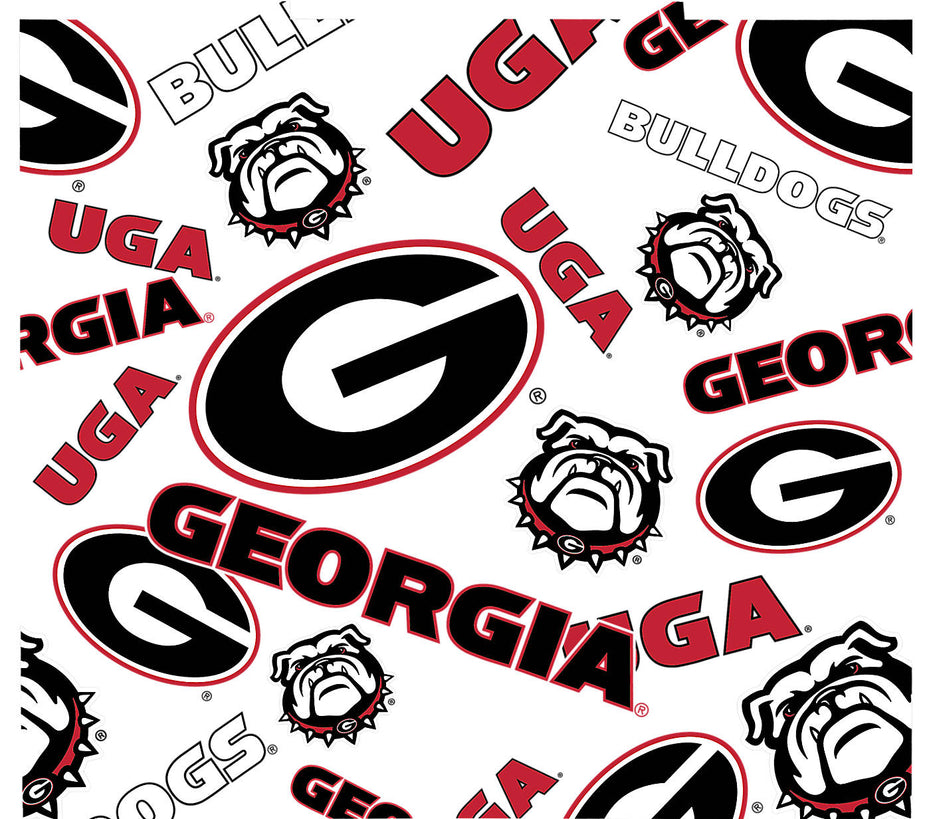 Georgia Bulldogs - Primary Logo Wrap With 2-in-1 VersaLid 24Oz Plastic Water Bottle