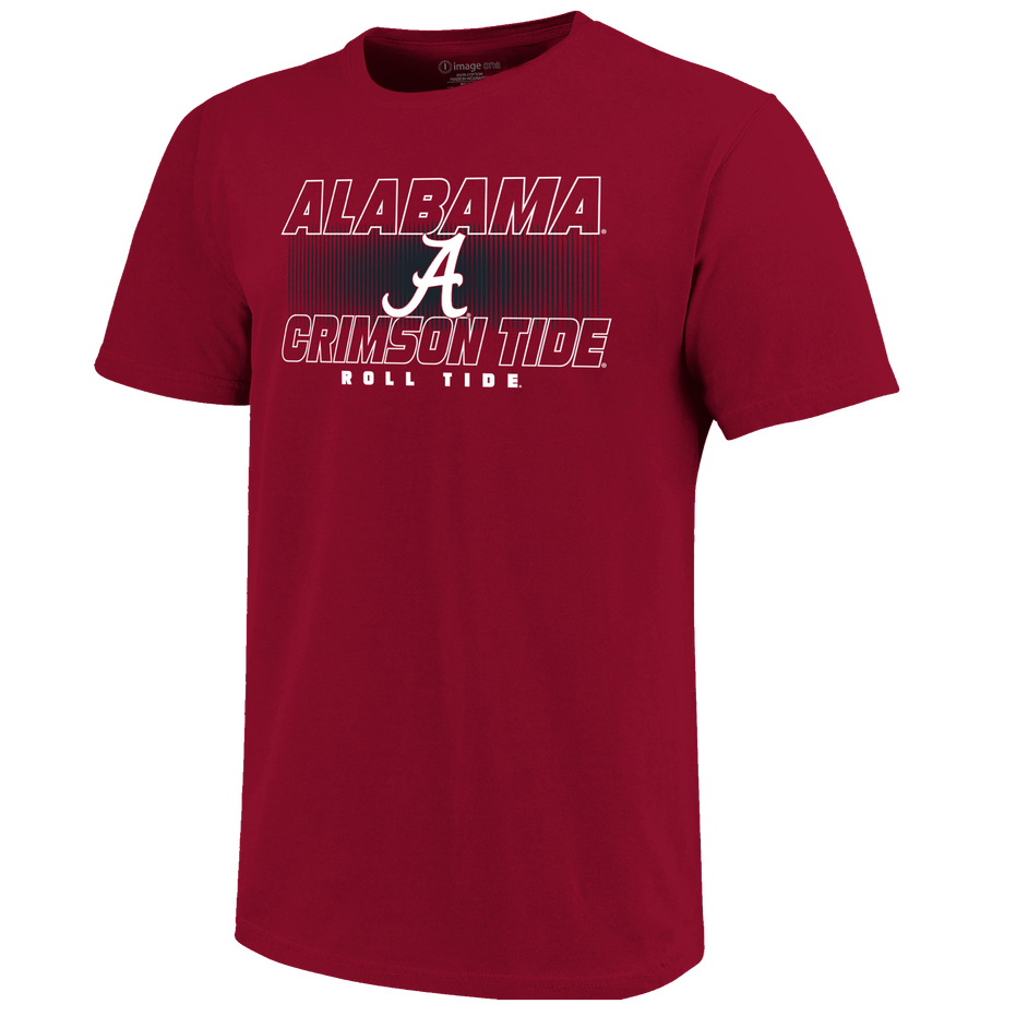 Alabama Crimson Tide - NCAA Lined Slant Short Sleeve T-Shirt