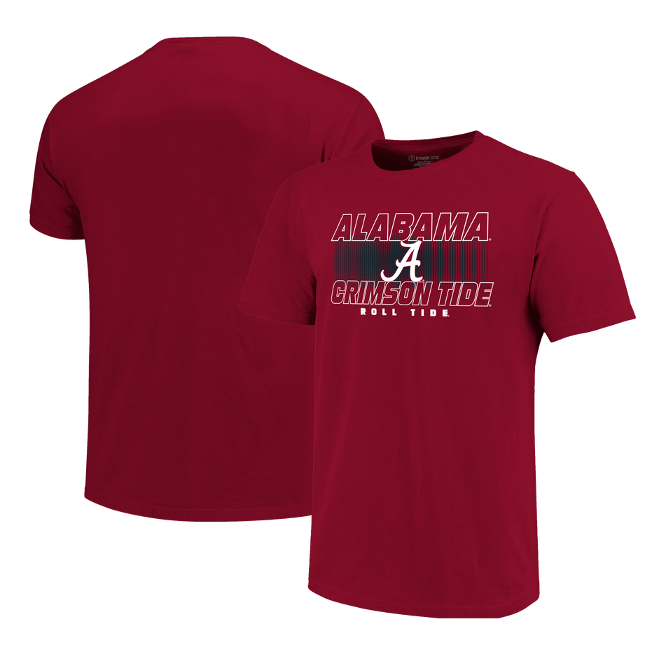 Alabama Crimson Tide - NCAA Lined Slant Short Sleeve T-Shirt