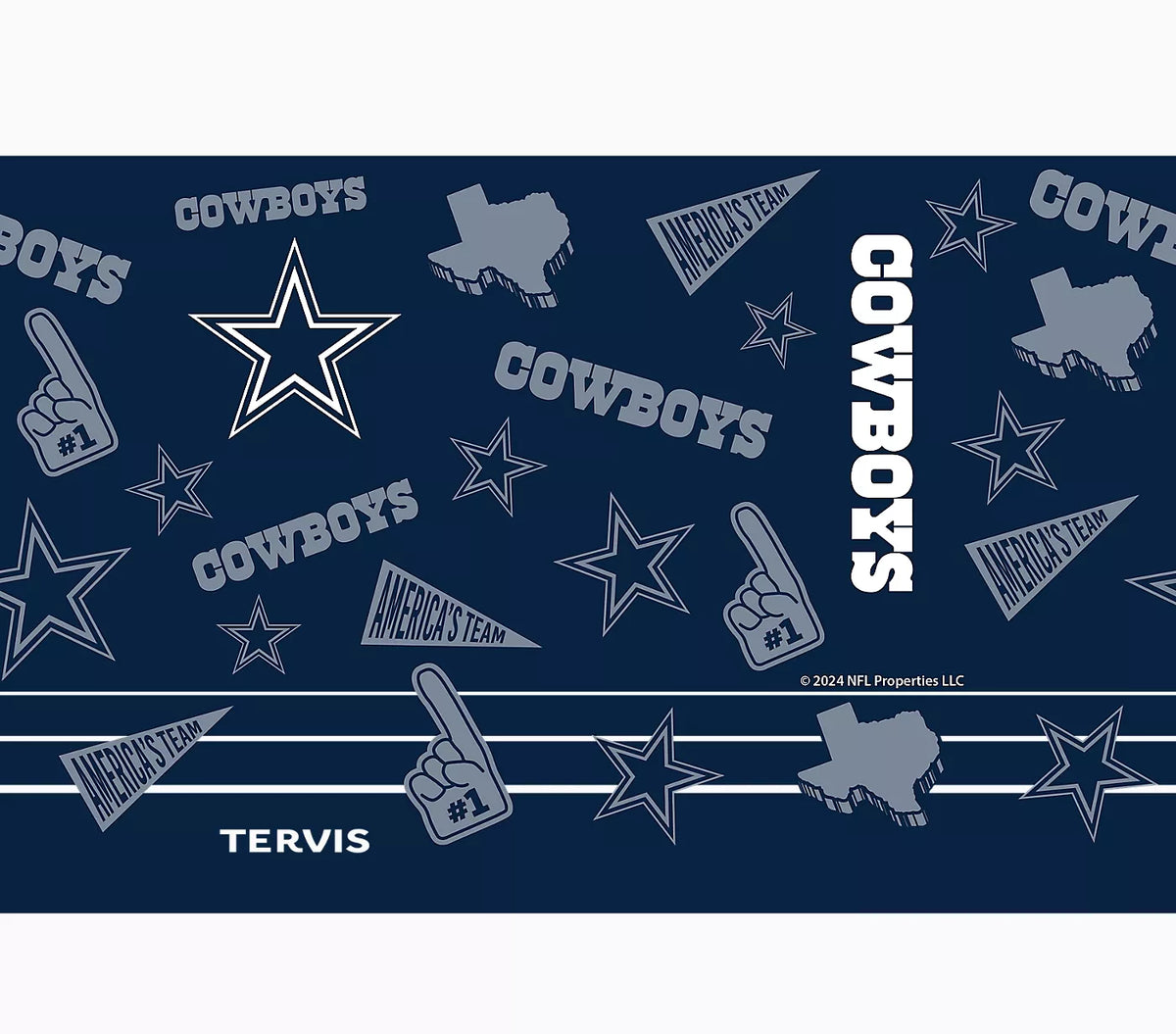 Dallas Cowboys - NFL Swag Stainless Steel Tumbler With Slider Lid