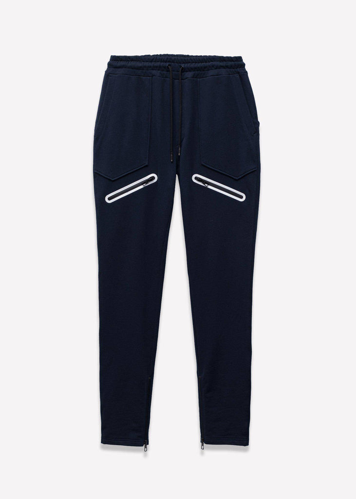 Men's  Zipper Pocket French Terry Sweatpants in Navy by Shop at Konus