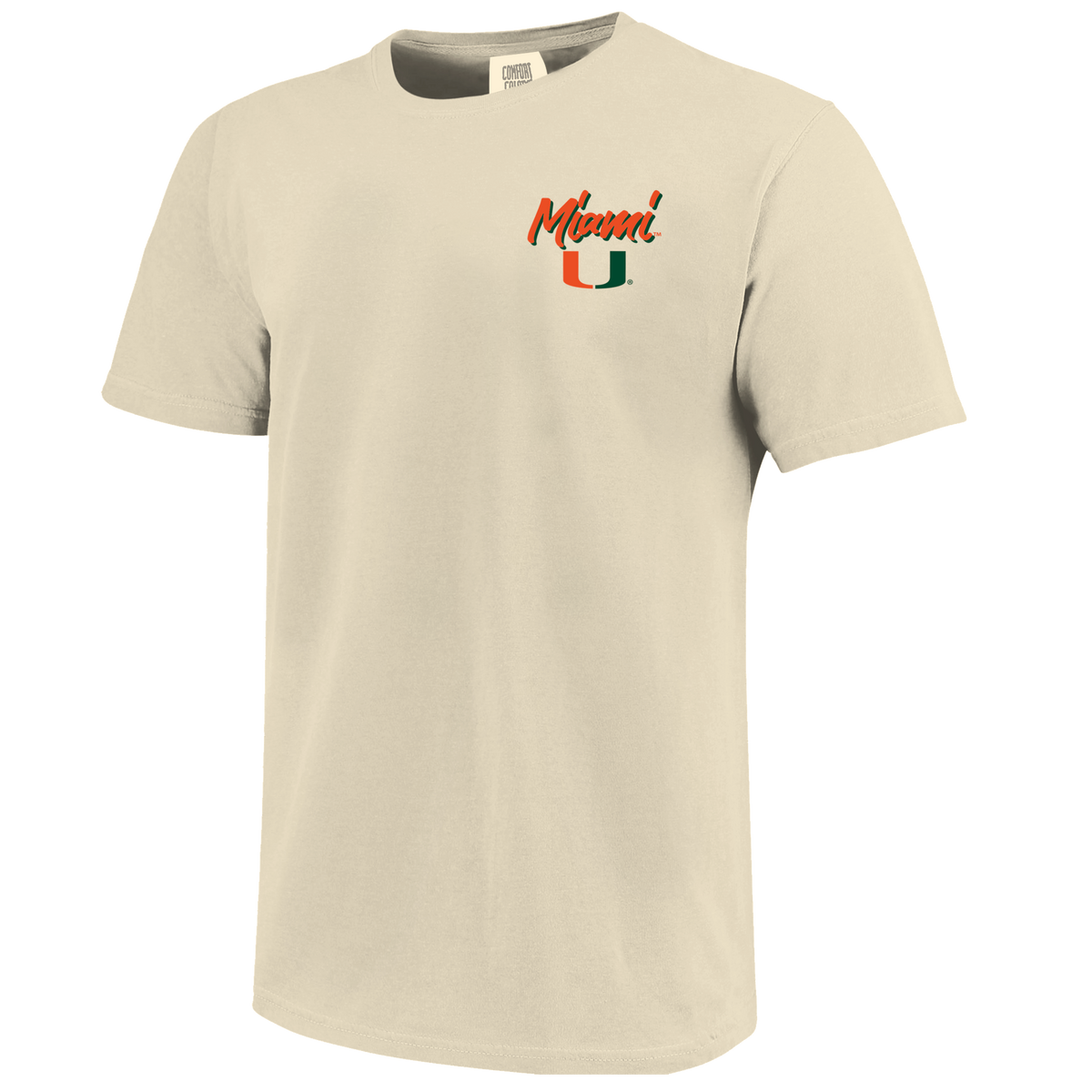 Miami Hurricanes - Football Hand Drawn Campus Stack T-Shirt