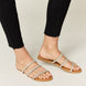 WILD DIVA Rhinestone Three-Strap Flat Sandals