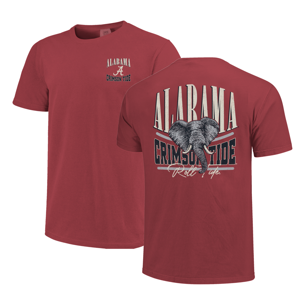 Alabama Crimson Tide - NCAA Stretch Type Mascot Short Sleeve T-Shirt