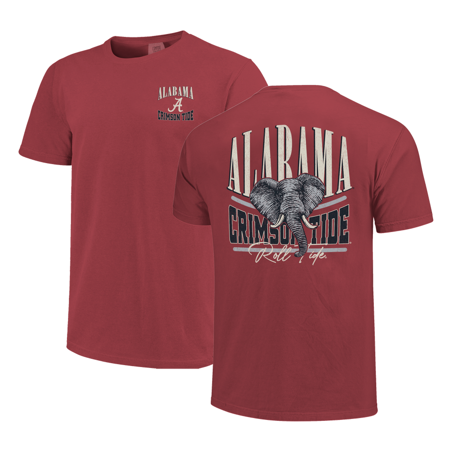 Alabama Crimson Tide - NCAA Stretch Type Mascot Short Sleeve T-Shirt