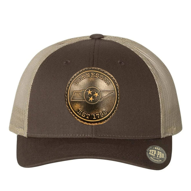 Tennessee Volunteers - Tri Stars Est.1796 Circle Brown/Khaki Hat