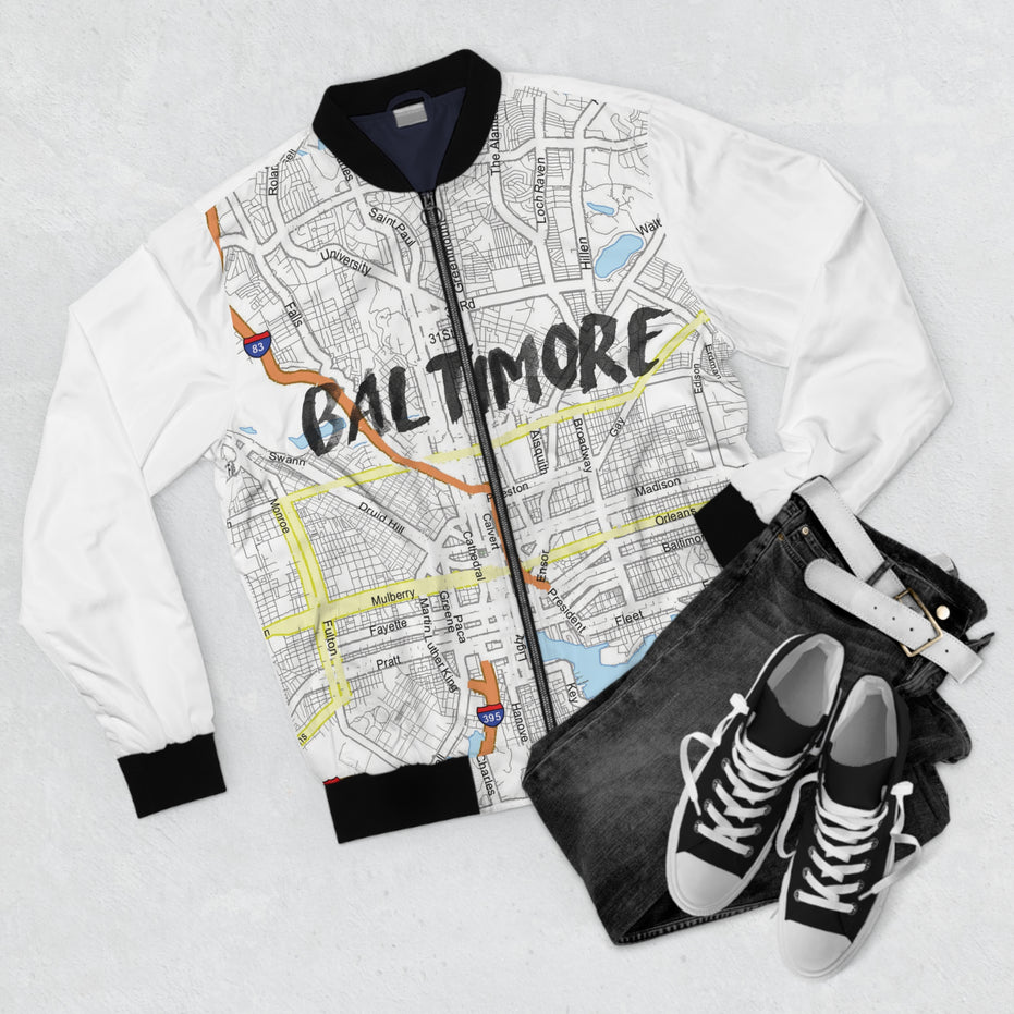 Baltimore Kimante White AOP Bomber Jacket