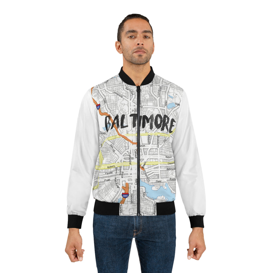 Baltimore Kimante White AOP Bomber Jacket