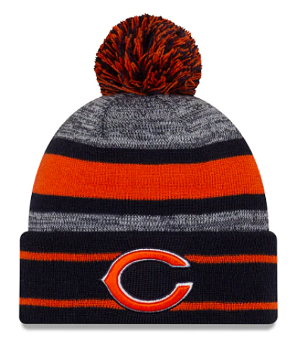Chicago Bears - One Size Knit Beanie With Pom, New Era
