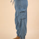 VERY J Washed Drawstring Jogger Cargo Jeans