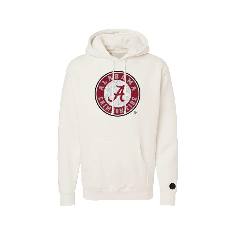 Alabama Crimson Tide - NCAA Bone Chenille Pullover Hoodie