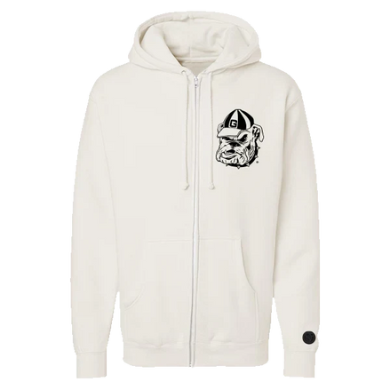 Georgia Bulldogs - NCAA Bone Chenille Zip Hoodie