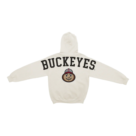 Ohio State Buckeyes - NCAA Bone Chenille Pullover Hoodie