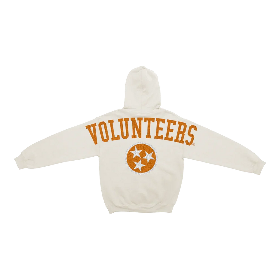 Tennessee Volunteers - NCAA Bone Chenille Pullover Hoodie
