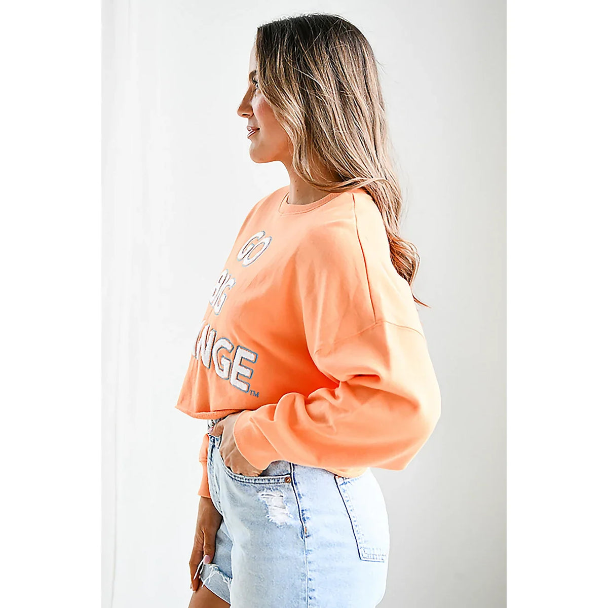 Tennessee Volunteers - Perkins Chenille Slogan Cropped Long Sleeve