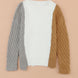 Color Block Textured Drop Shoulder Sweater