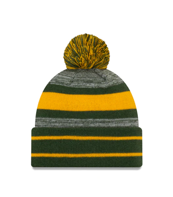 Green Bay Packers - One Size Cuff Knit Beanie With Pom, New Era