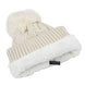 Coil Chevron Knitted Fleece Lined Beanie