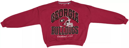 Georgia Bulldogs "Cavelli" - Long-Sleeve Crew-Neck Blousant Oversized Fleece