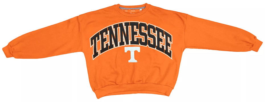Tennessee Volunteers "Deep Basic Arch Logo Sweeper" - Long-Sleeve Crew-Neck Oversized Fleece