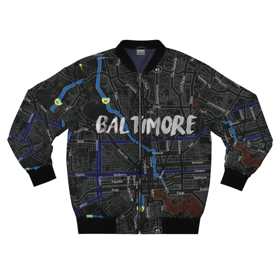 Baltimore Kimante All Black AOP Bomber Jacket