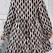 Plus Size Printed Johnny Collar Long Sleeve Dress