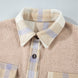 Slit Plaid Button Down Long Sleeve Coat