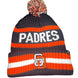 San Diego Padres - Cooperstown Navy Bering Cuff Knit Cuff With Pom, 47 Brand