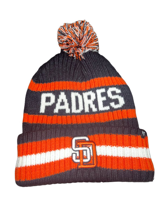 San Diego Padres - Cooperstown Navy Bering Cuff Knit Cuff With Pom, 47 Brand