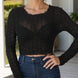 Textured Round Neck Long Sleeve Top