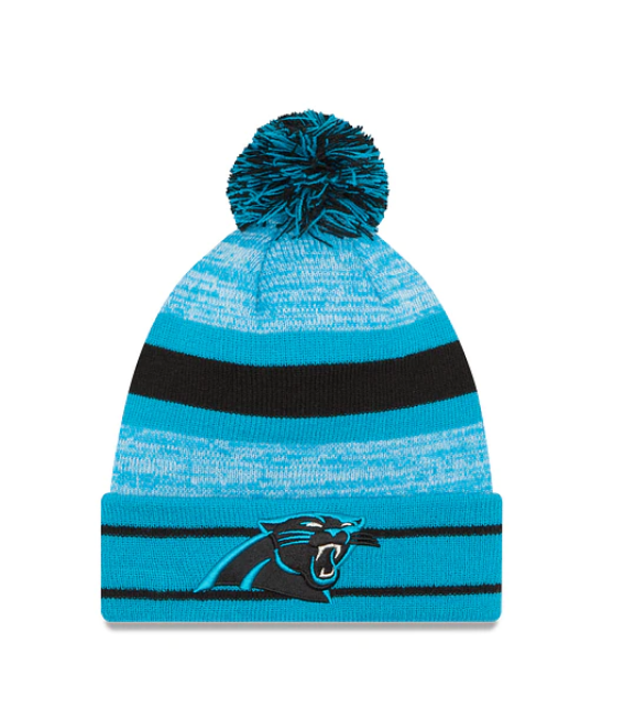 Carolina Panthers - One Size Knit Beanie With Pom, New Era