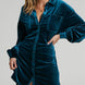 Collared Neck Button Down Long Sleeve Mini Dress