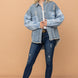 And The Why Full Size Paisley Print Quilted Sleeves Denim Jacket